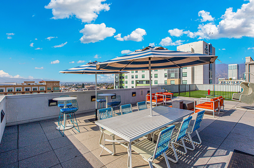 Glendale apartment rooftop with gazebo